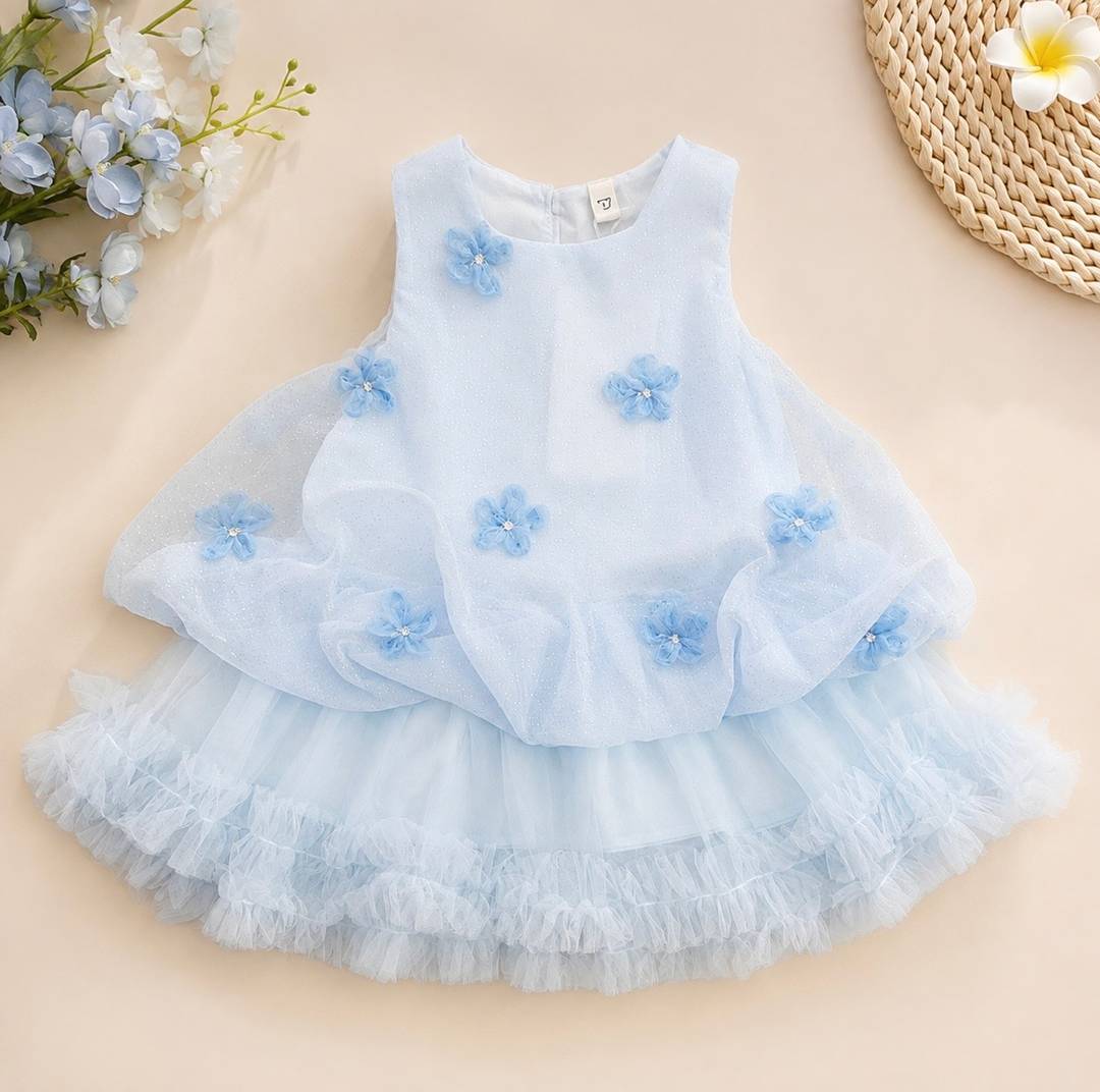 Sky Blossom Princess Party Frock