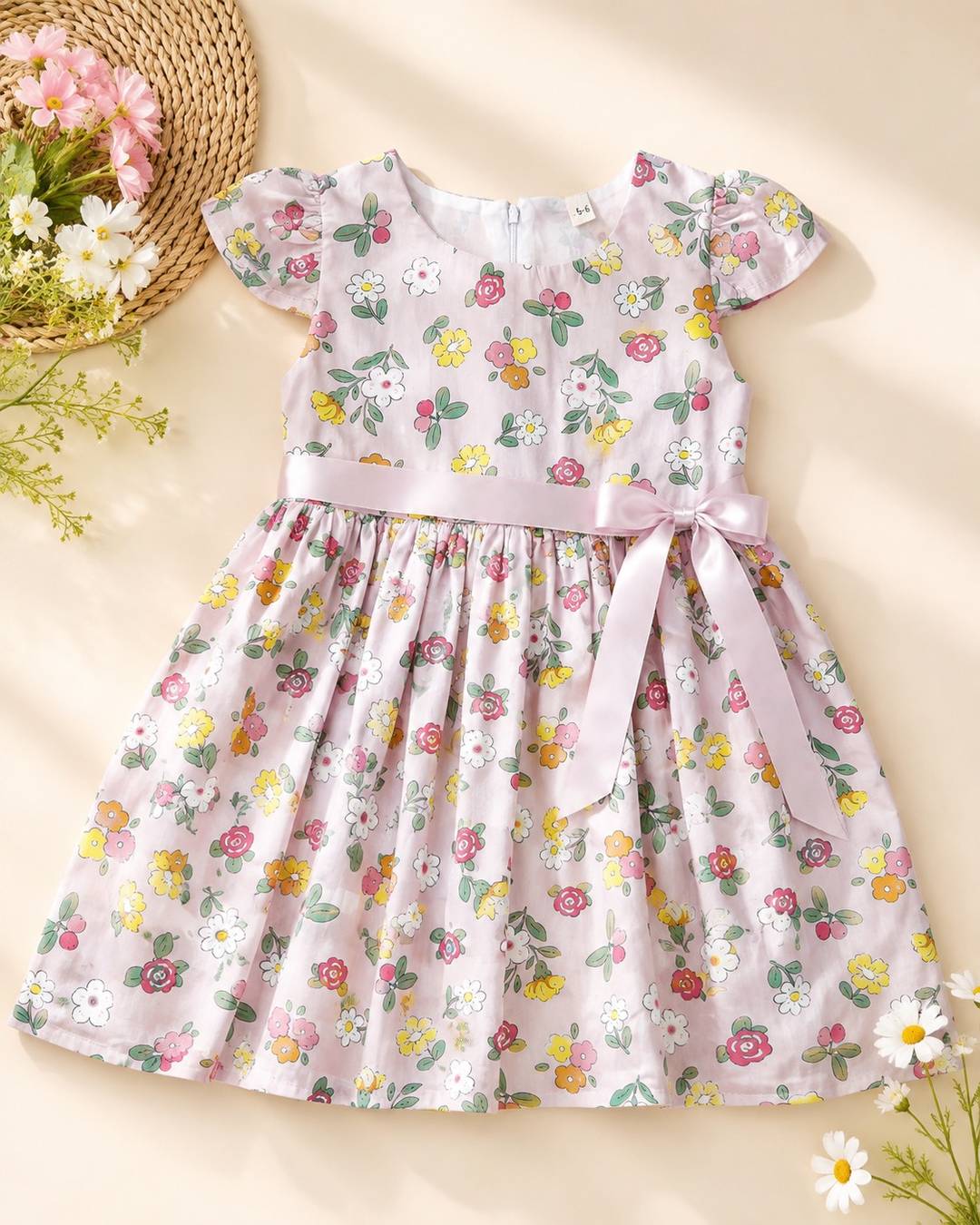 🌸 Little Bloom Baby Pink Floral Frock