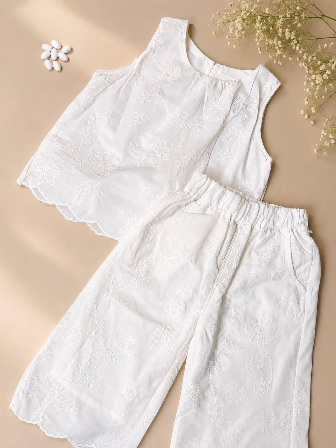 🌸 Little Blossom Embroidered 2-Piece Set