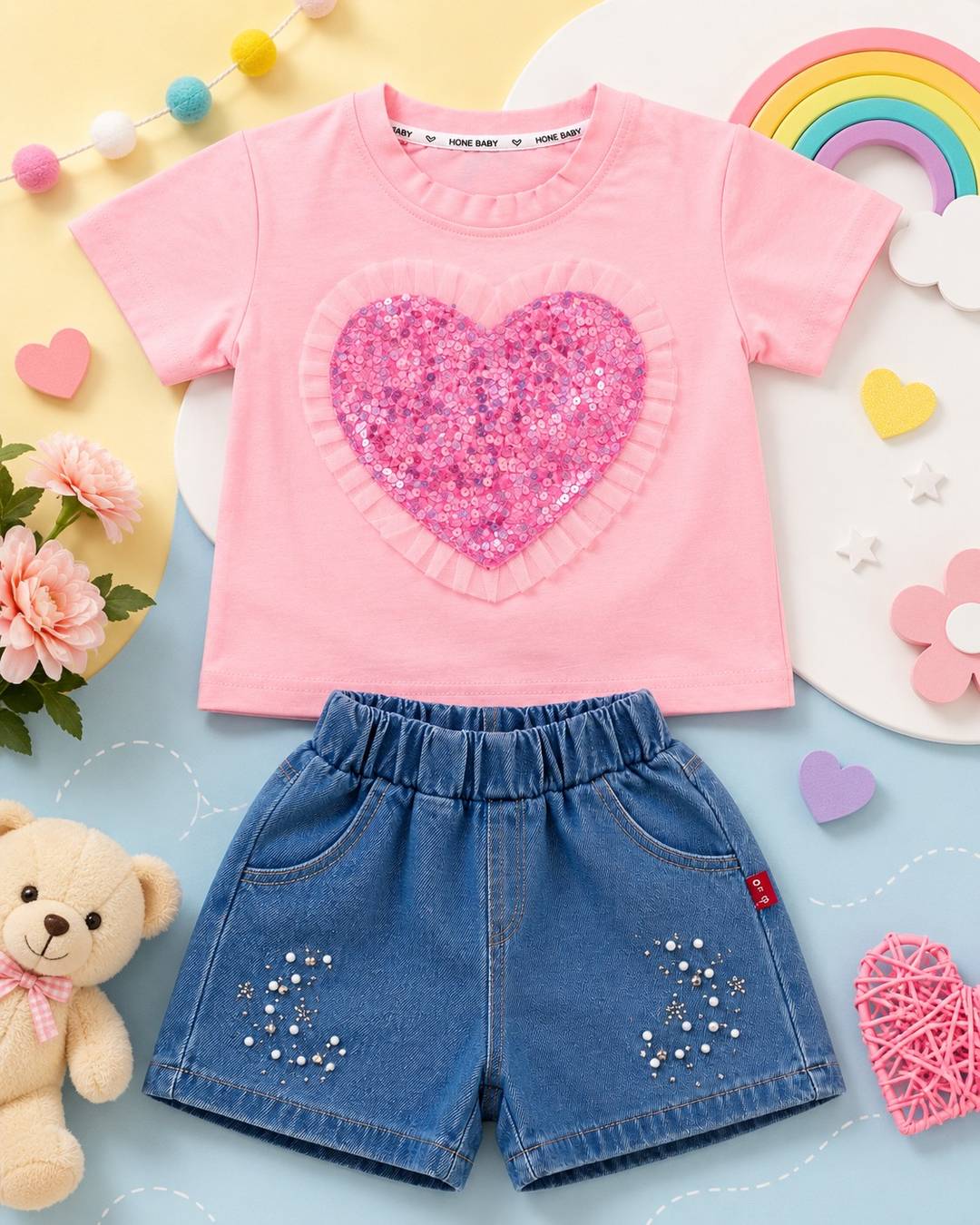 Sparkle Heart Girls’ 2-Piece Set